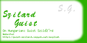 szilard guist business card